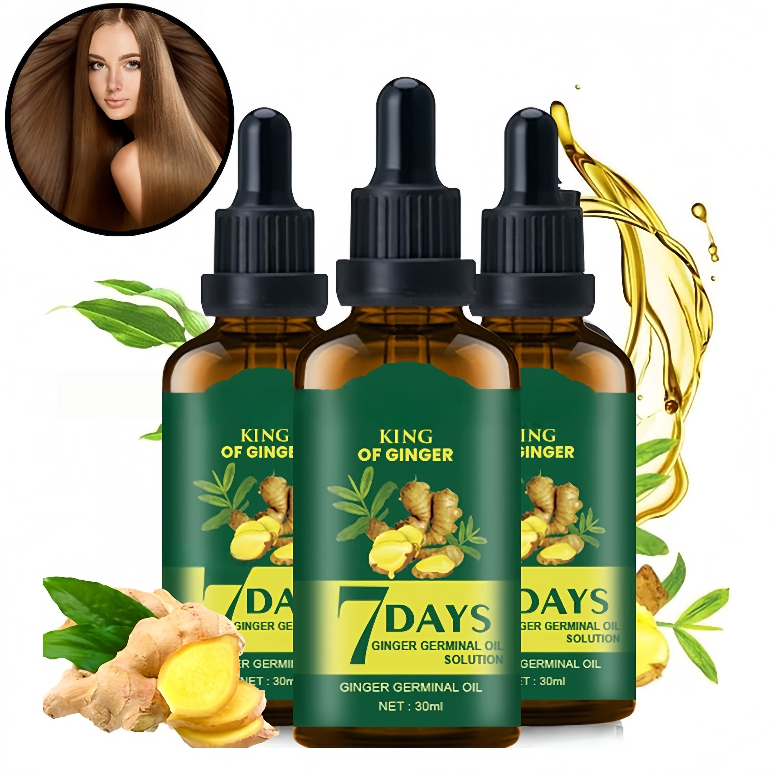Hair Growth Oil Ginger Biotin  - Epidermal Growth Factor ulasan dan harga